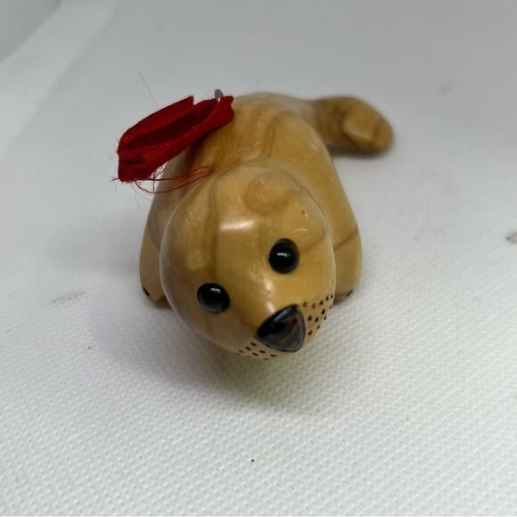 Baby Seal Pups Hand Carved Wood Christmas‎ Ornaments by Ray Thurston - Picture 6 of 9